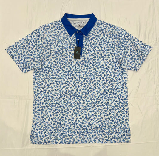 Fore Par Palm Tree Polo (Blue)