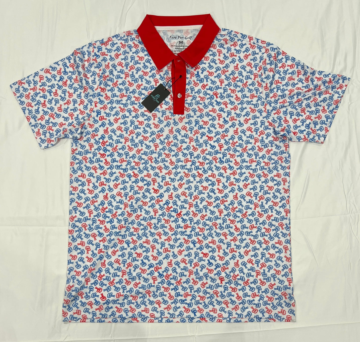 Fore Par Palm Tree Polo (Red)