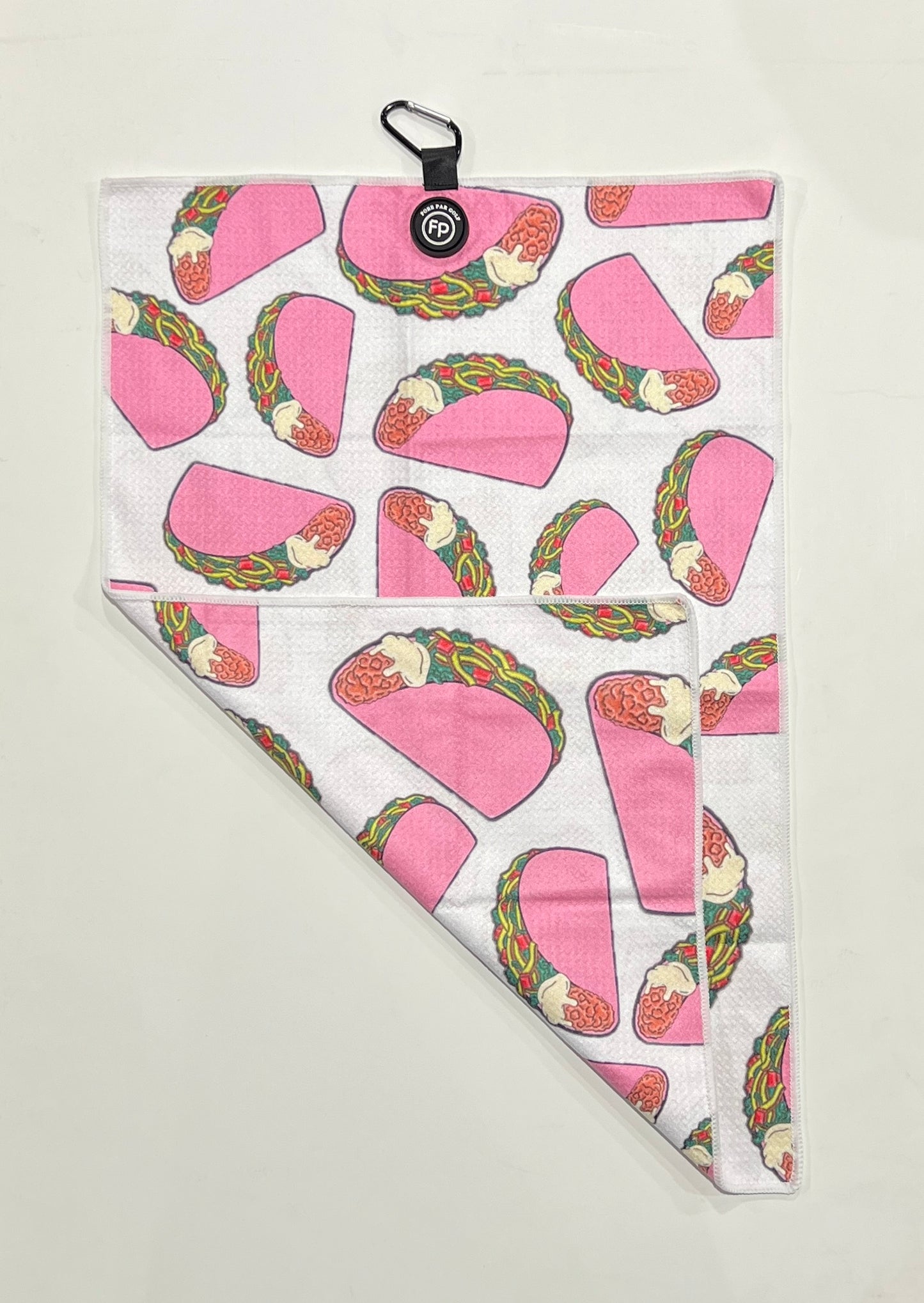 Pink Tacos Magnetic Golf Towel