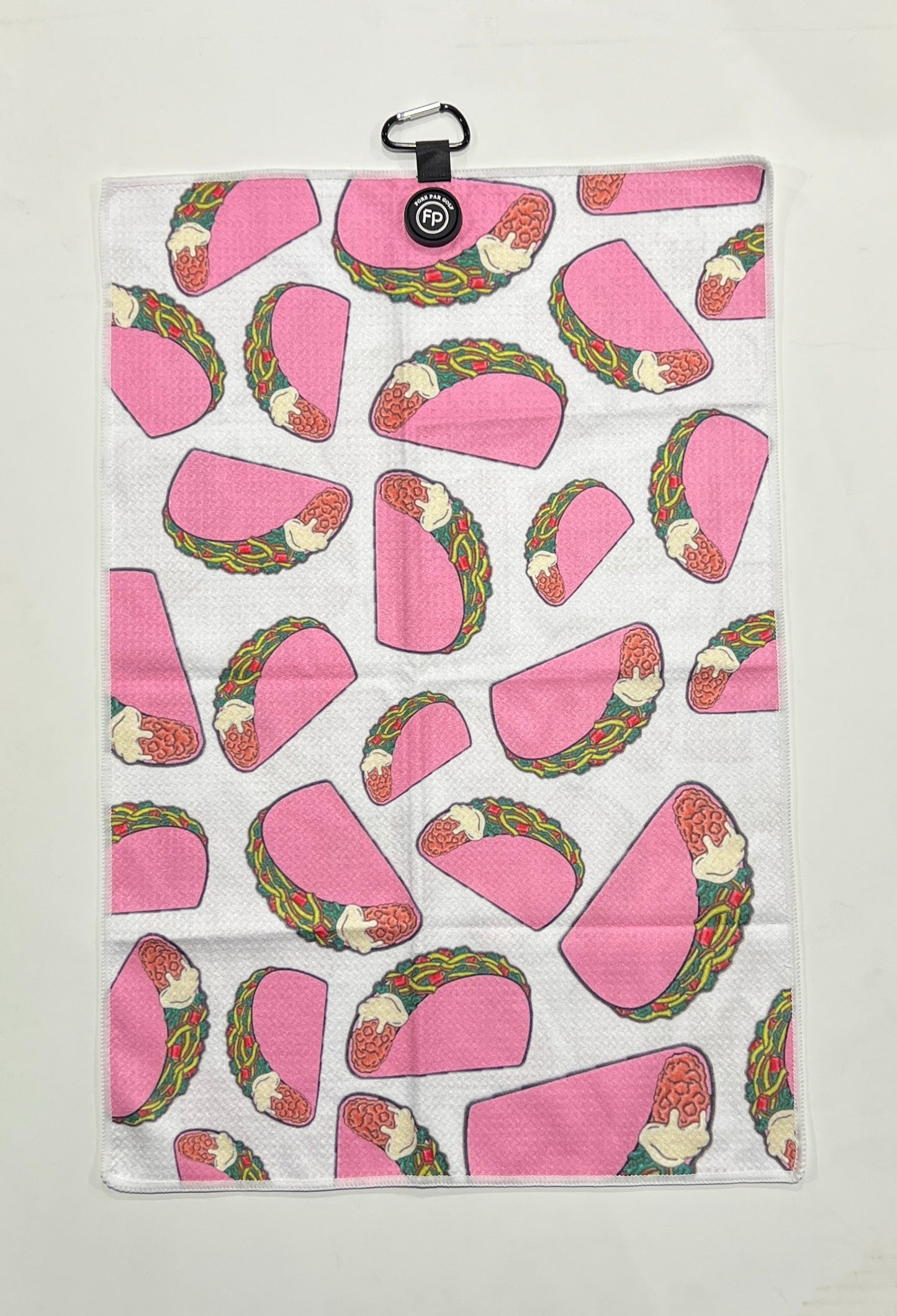 Pink Tacos Magnetic Golf Towel