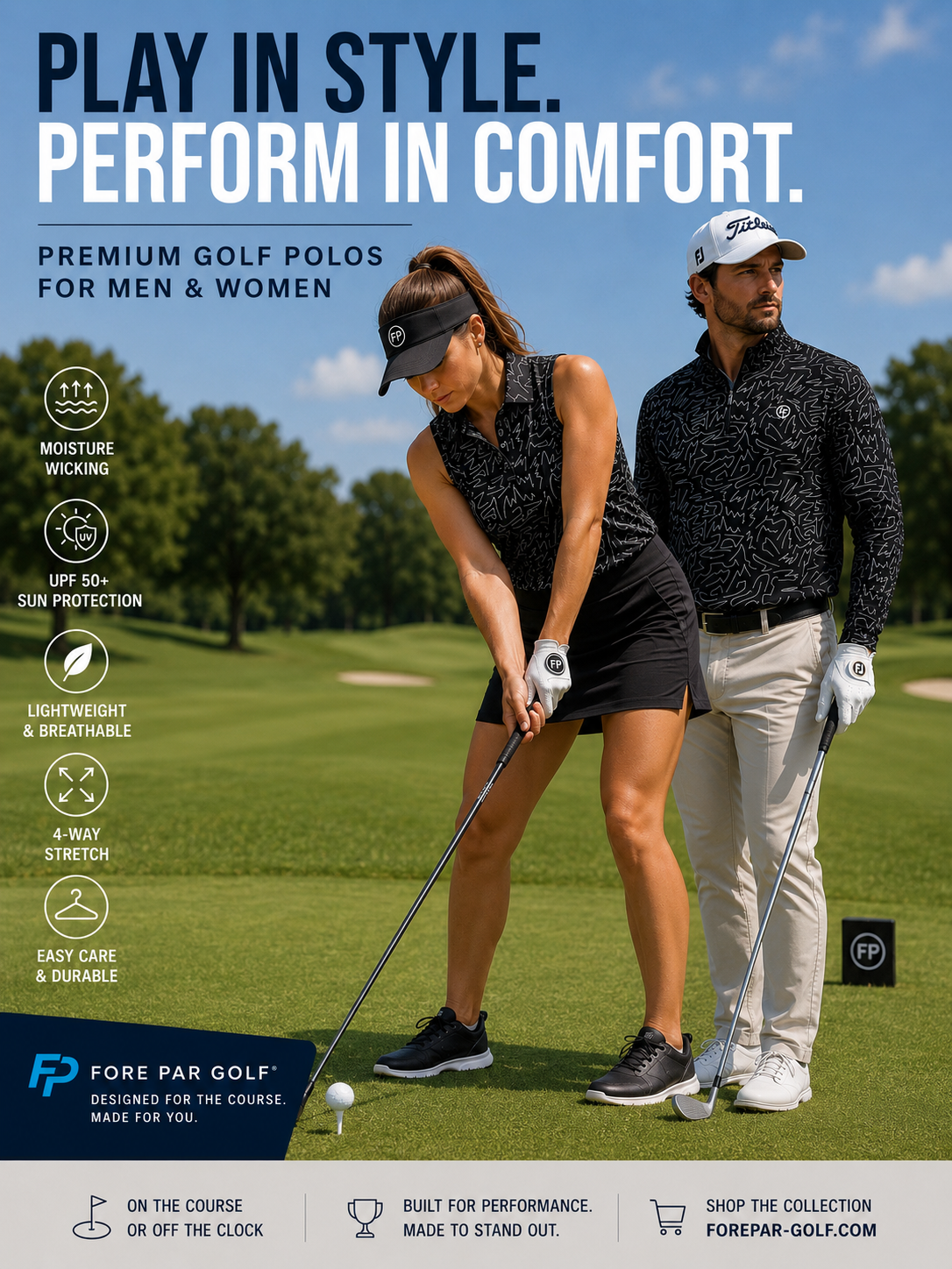 Woman’s Zig Zag Performance Polo