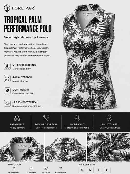 Woman’s sleeveless Tropical Performance Polo