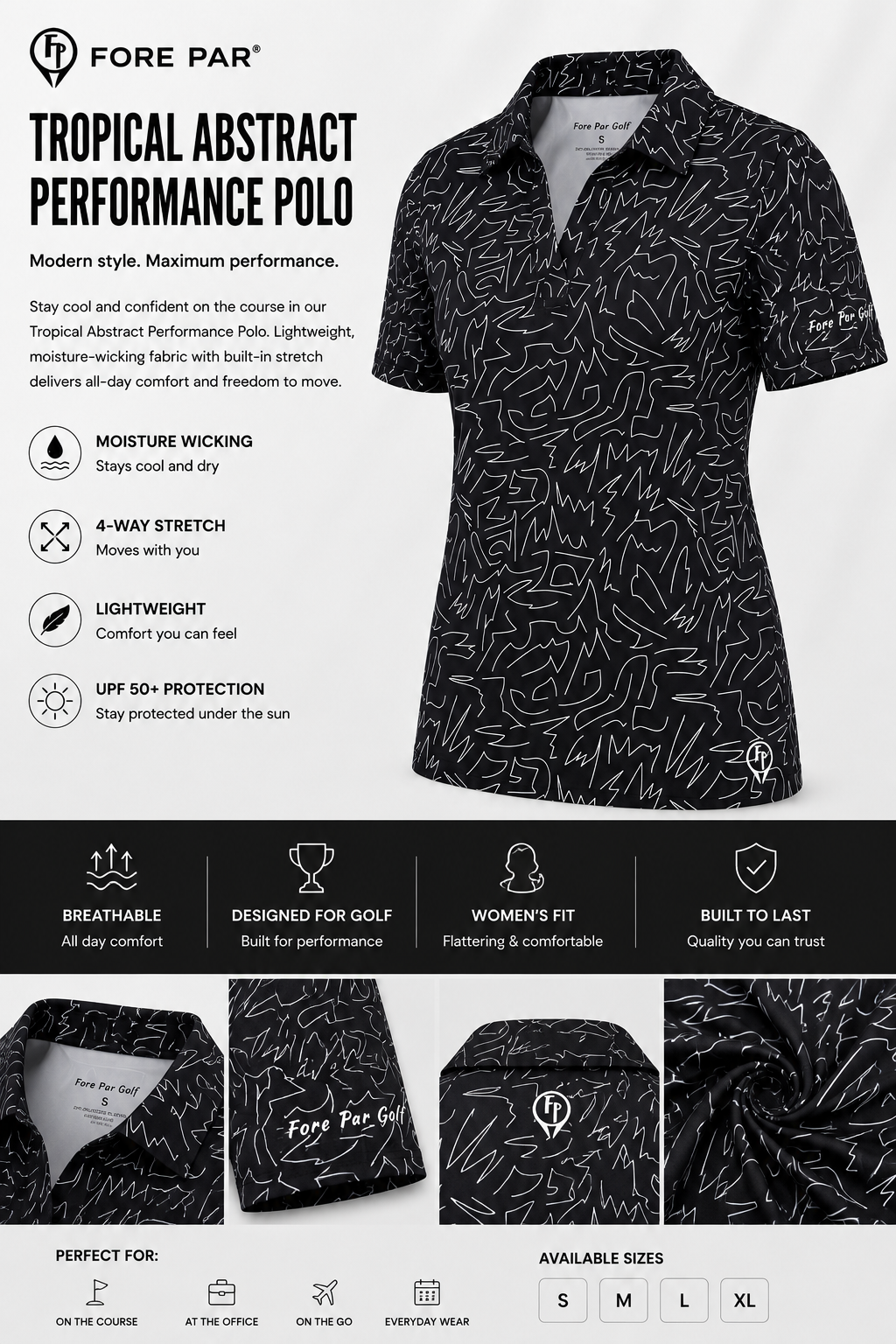 Woman’s Zig Zag Performance Polo