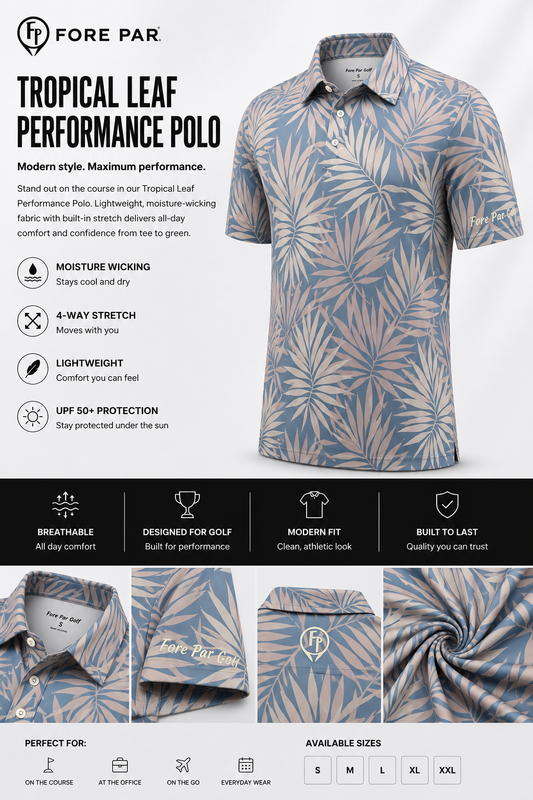 Tropical Leaf Performance Polo